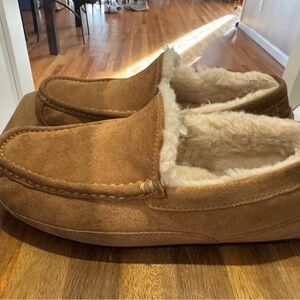 UGG Brown Suede Loafers with Shearling